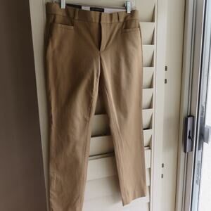 NWT Banana Republic Beige Sloan Front Pockets Zip Ankle Slim Pants Women Sz 4